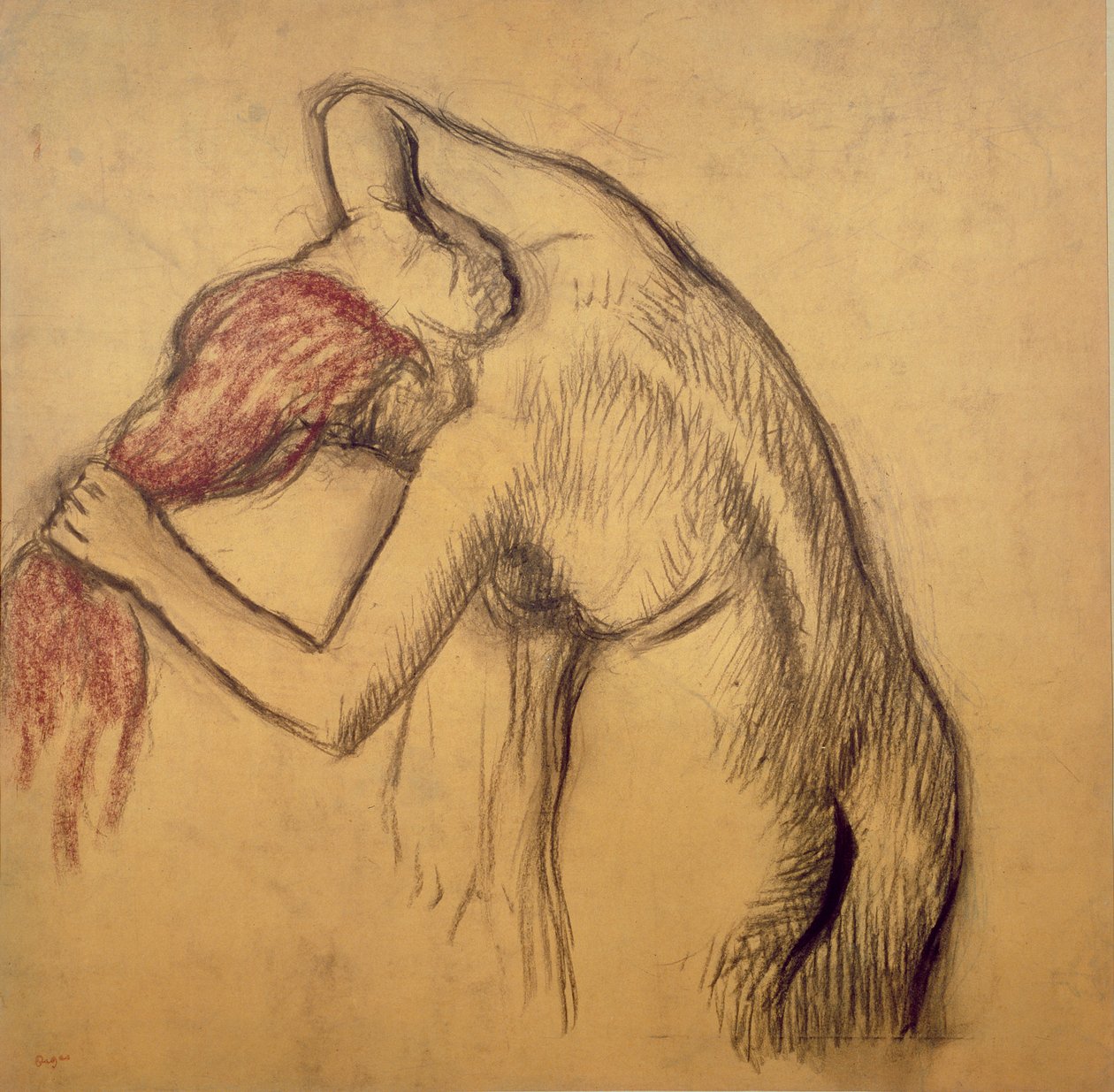 Kvinna som torkar sig av Edgar Degas