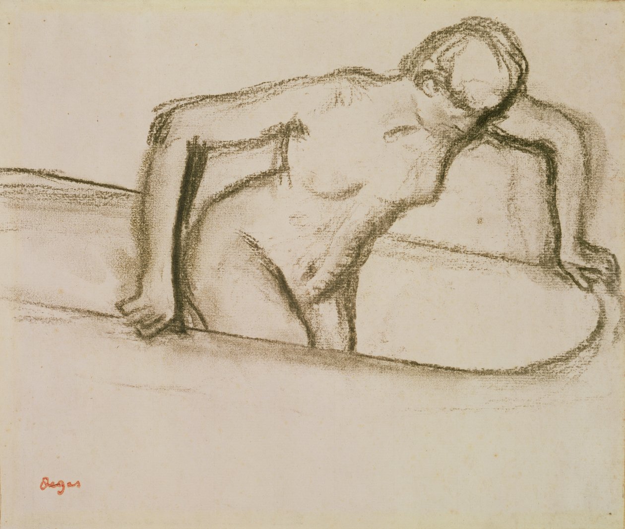 Kvinna i badkar av Edgar Degas