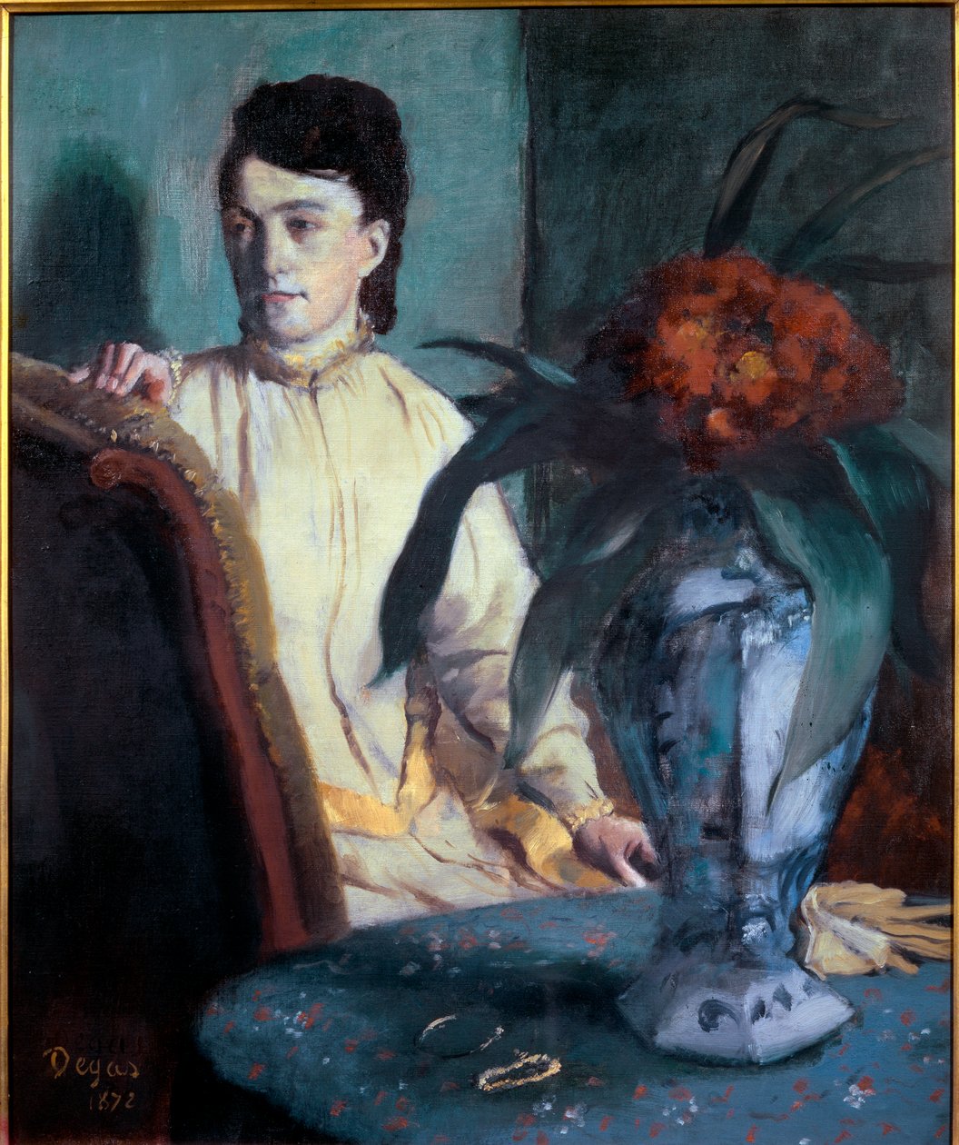 Kvinna med en kinesisk vas av Edgar Degas