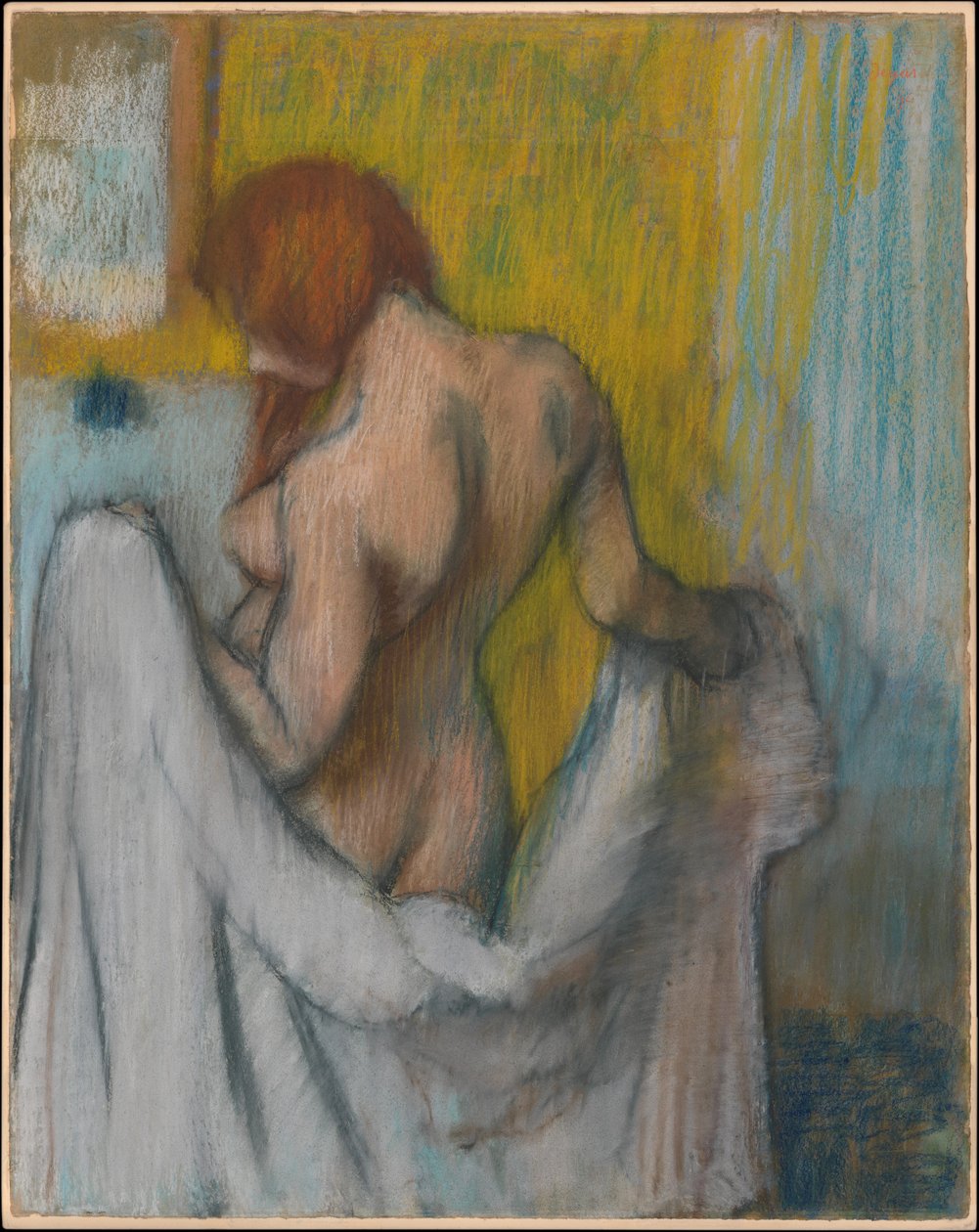 Frau mit einem Handtuch av Edgar Degas