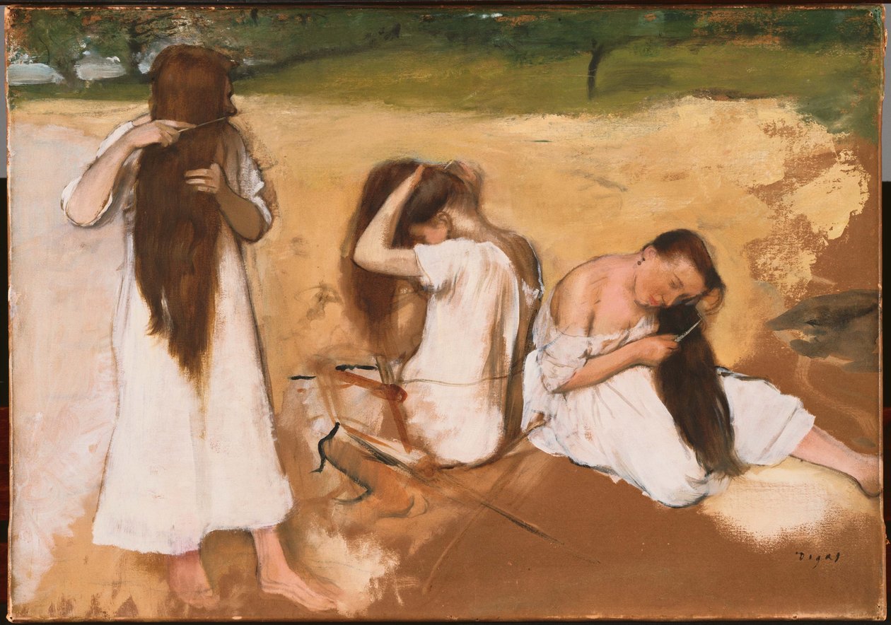 Kvinnor som kammar håret av Edgar Degas