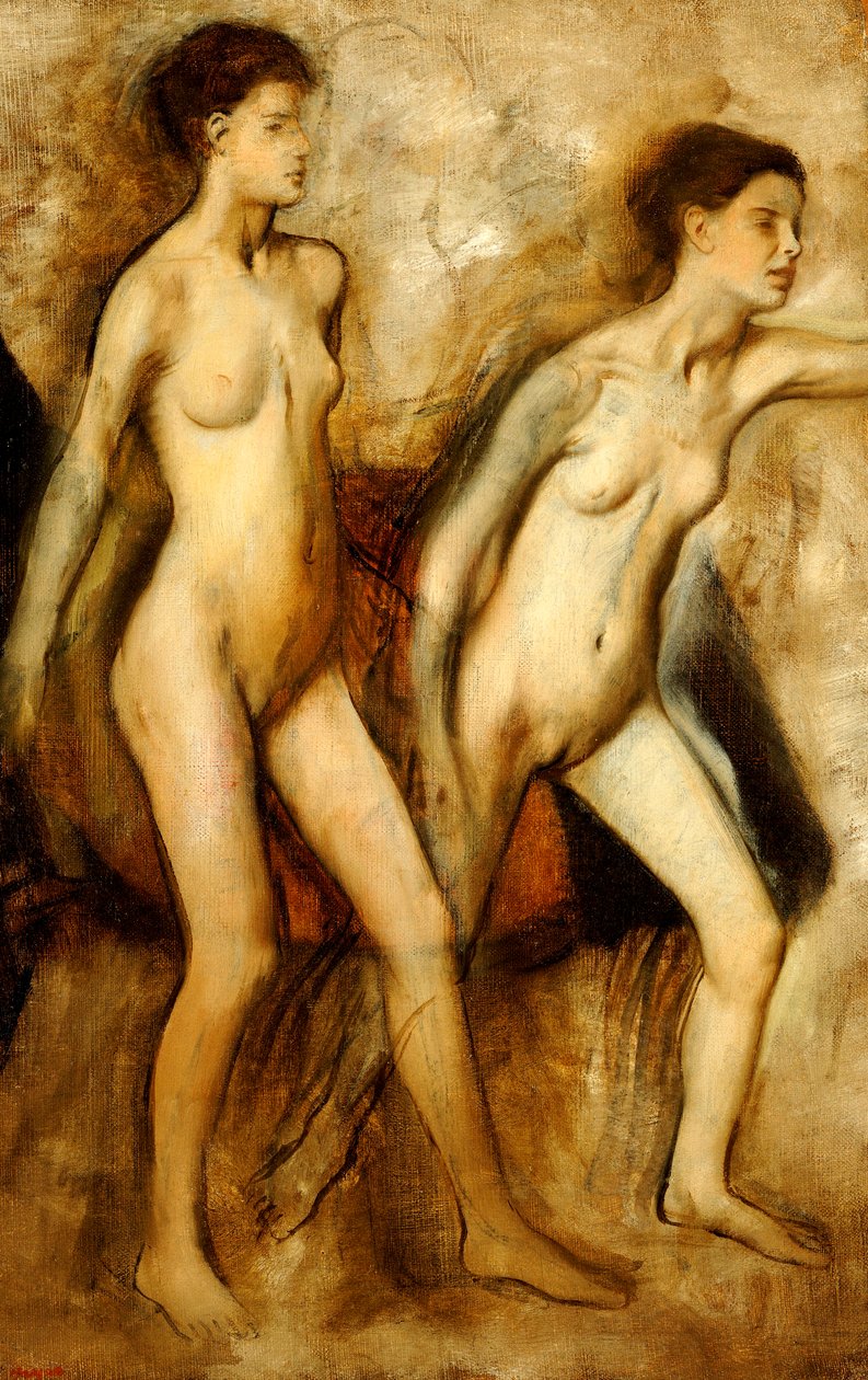 Unga spartanska flickor som provocerar pojkarna av Edgar Degas