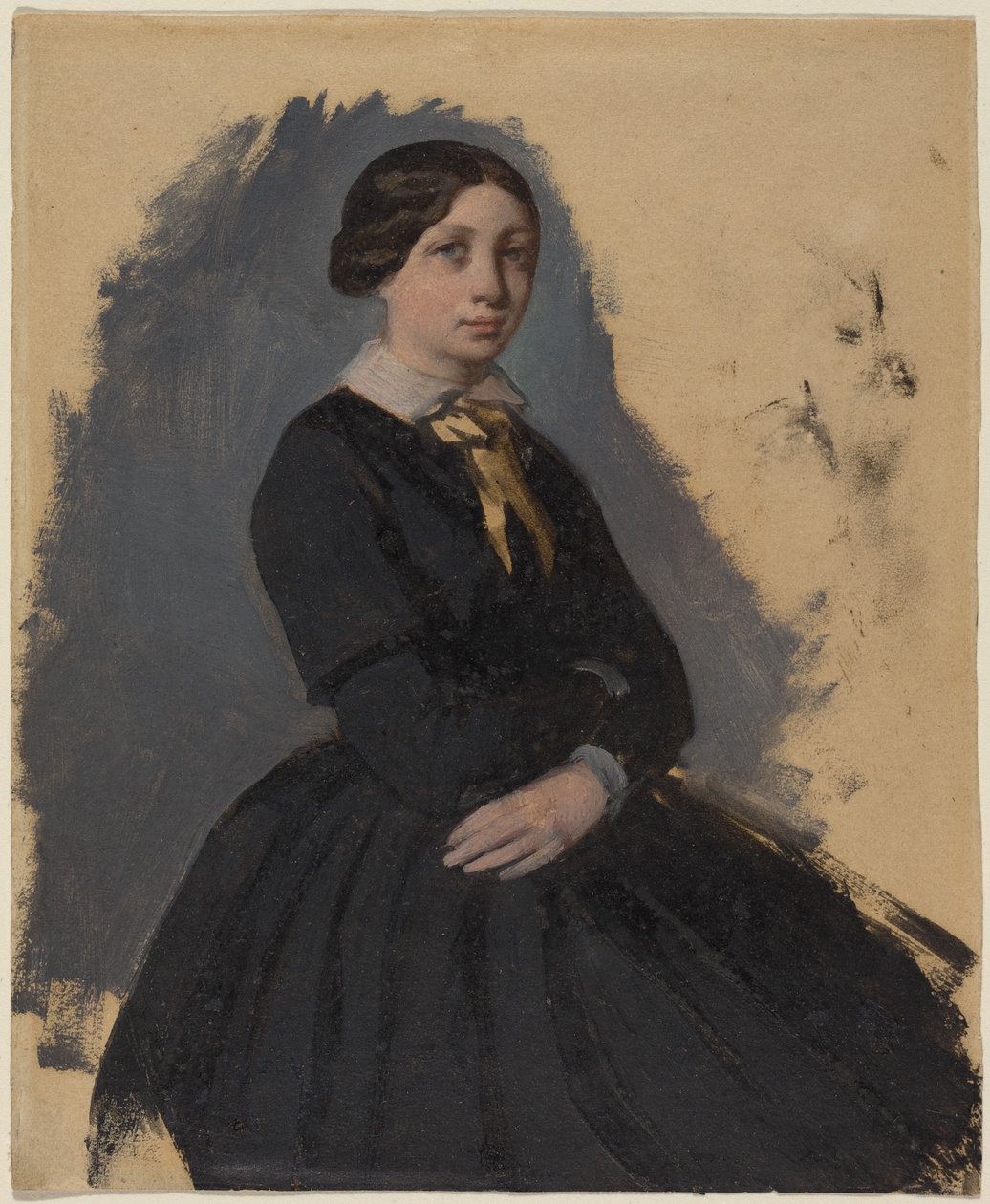 Ung kvinna i svart av Edgar Degas
