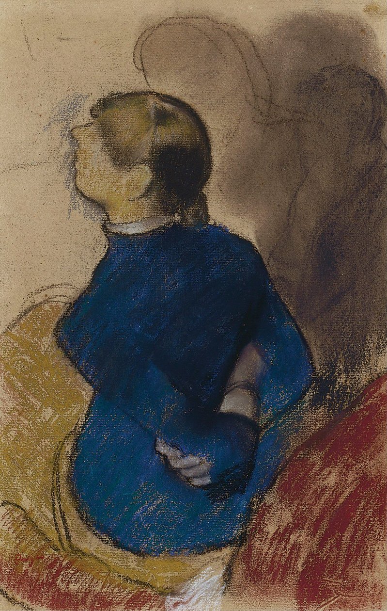 Ung kvinna i blått av Edgar Degas