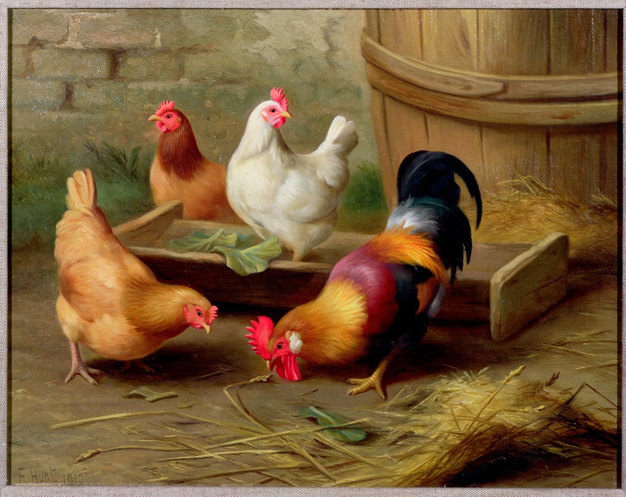 Scen från bondgård av Edgar Hunt