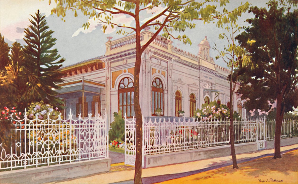 Vilino Nair, amiral baron de Teffé von Hoonholtz residens, Petropolis, av Edgar L. Pattison