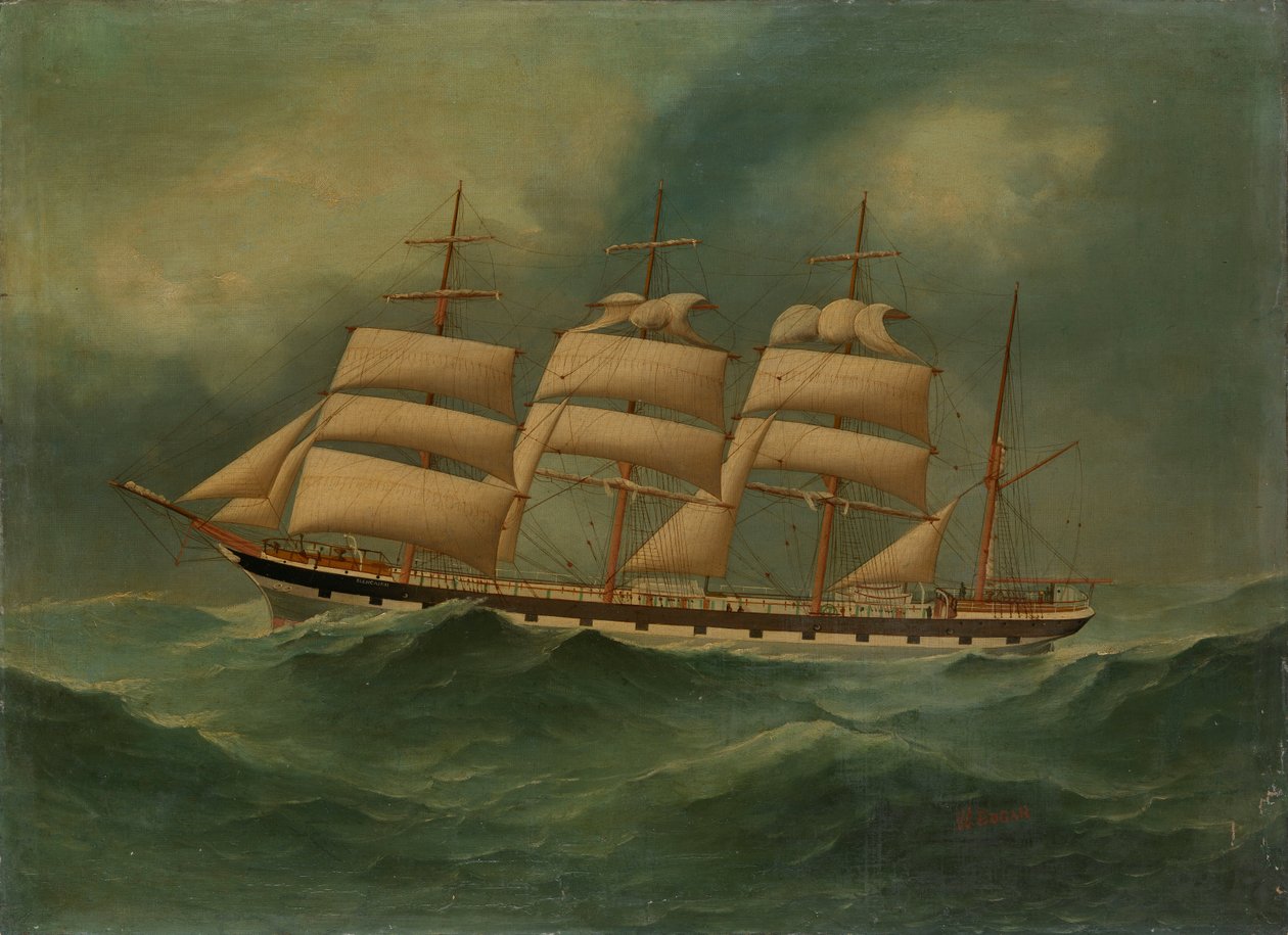 Fartyget Glencairn, 1900-talet (oljemålning) av Edgar William