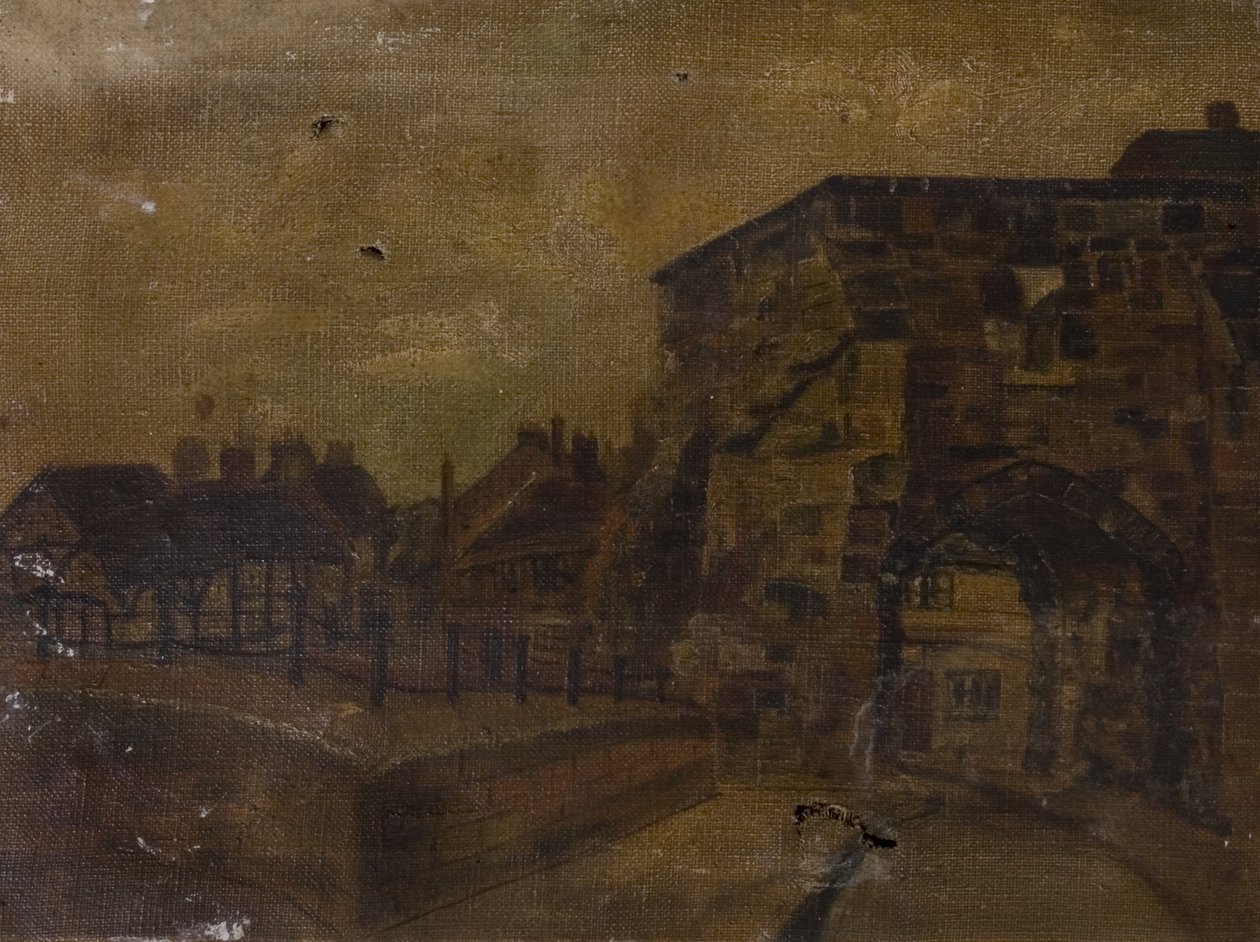 Runt Cook Street Gate, Coventry, ca 1900 av Edith Elsegood Burrows