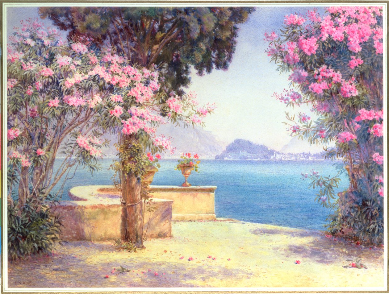 Bellagio, från trädgården på Grand Hotel, Menaggio av Edith Helena Adie