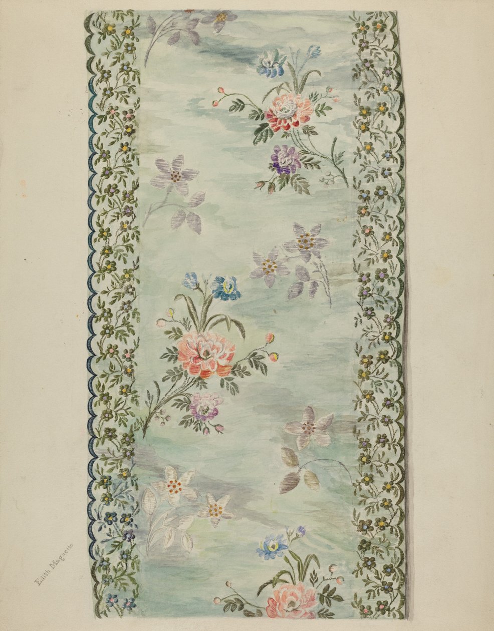 Broderad trimning av Edith Magnette