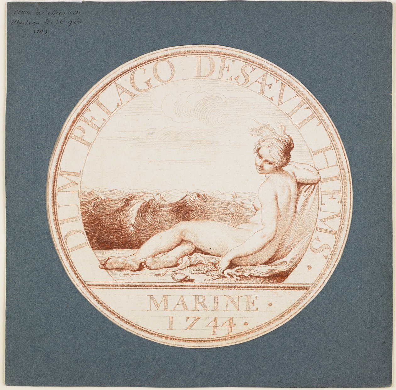 Marin allegori, ca. 1743 (röd krita) av Edmé Bouchardon