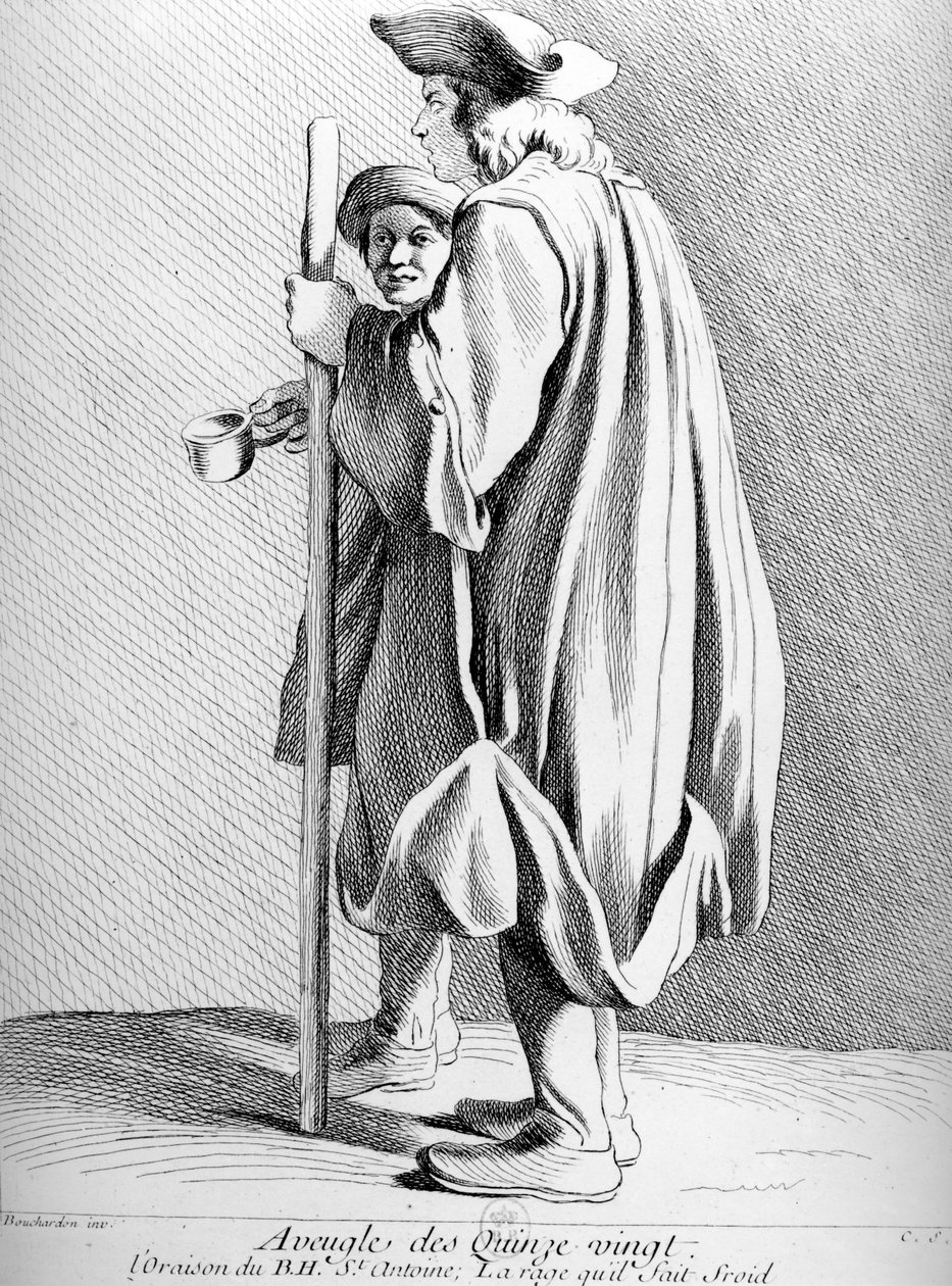 The Blind of Quinze-Vingts Hospital i Paris swed av Edmé Bouchardon