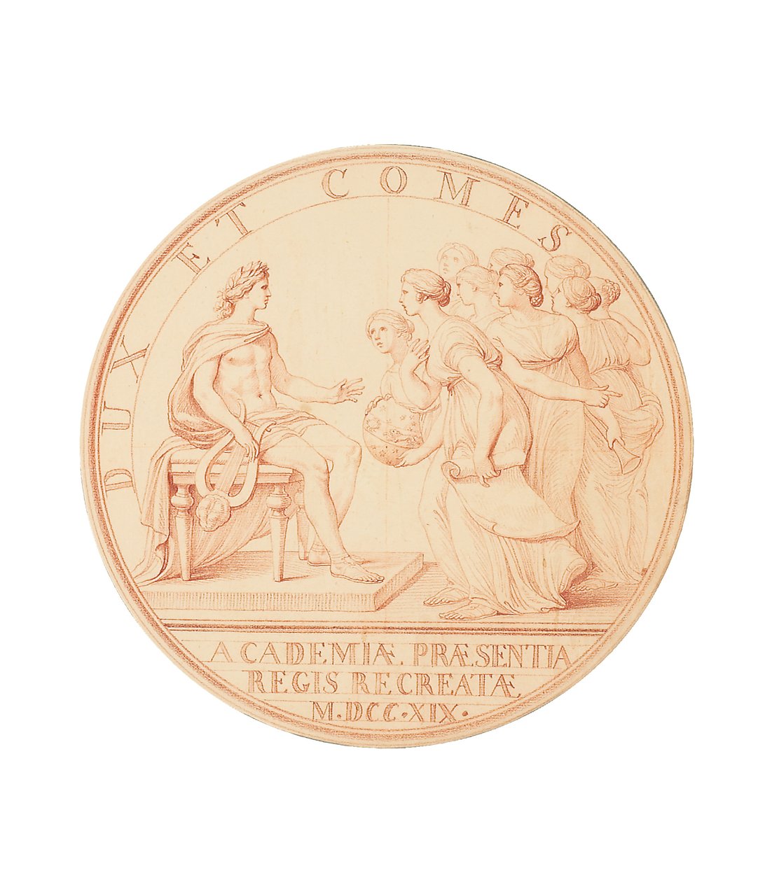 Kungens besök vid akademierna, 1719 av Edmé Bouchardon