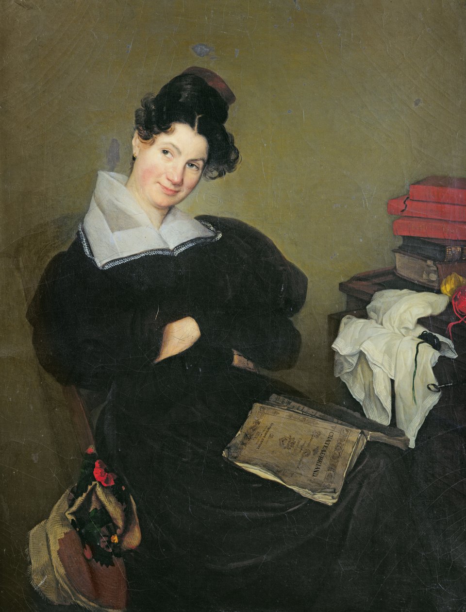 Porträtt av Madame Bail, ca 1830 av Edme Jean Pigal