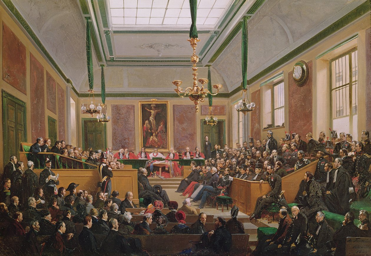 Högsta domstolen i Versailles, 7 mars 1849 av Edme Adolphe Fontaine