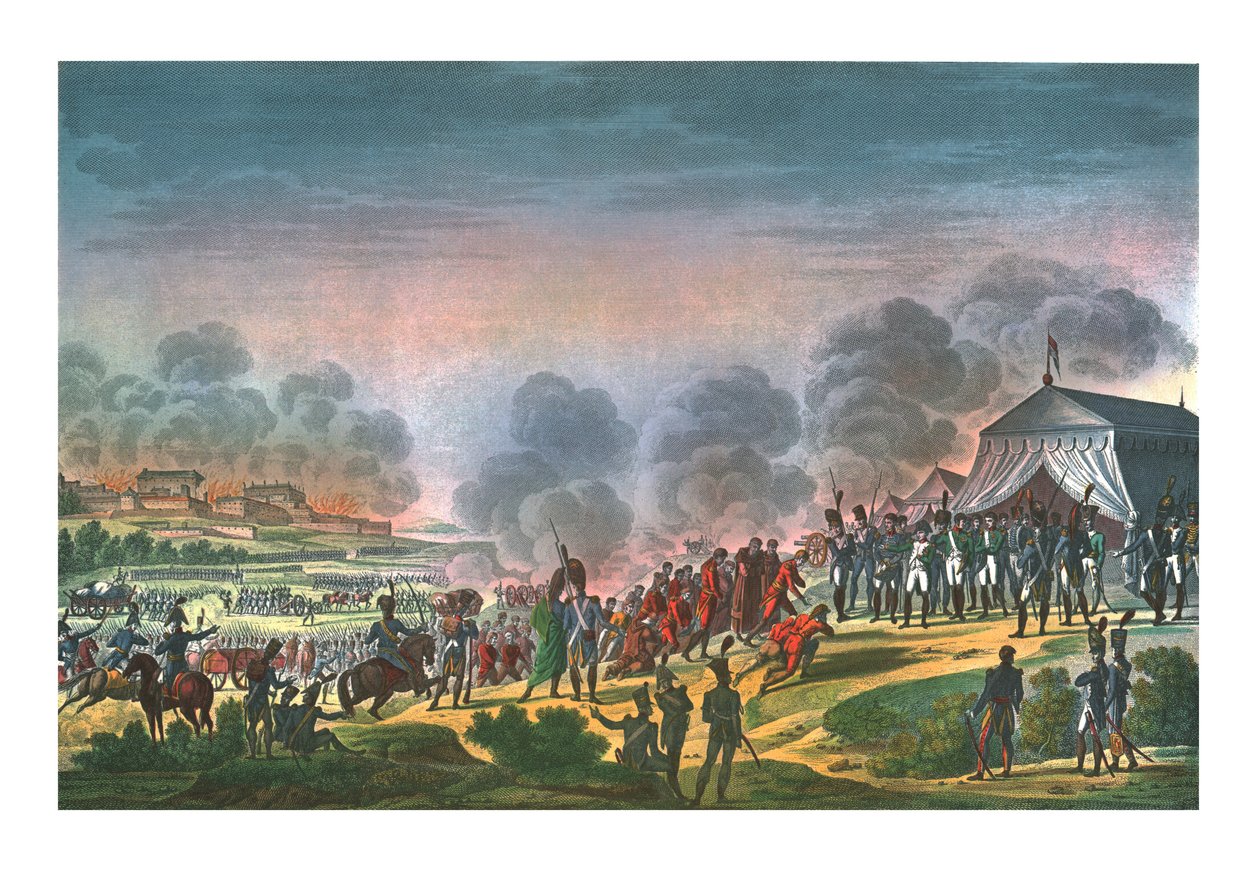 Bombardement av Madrid, 4 december 1808, c1850. av Edme Bovinet