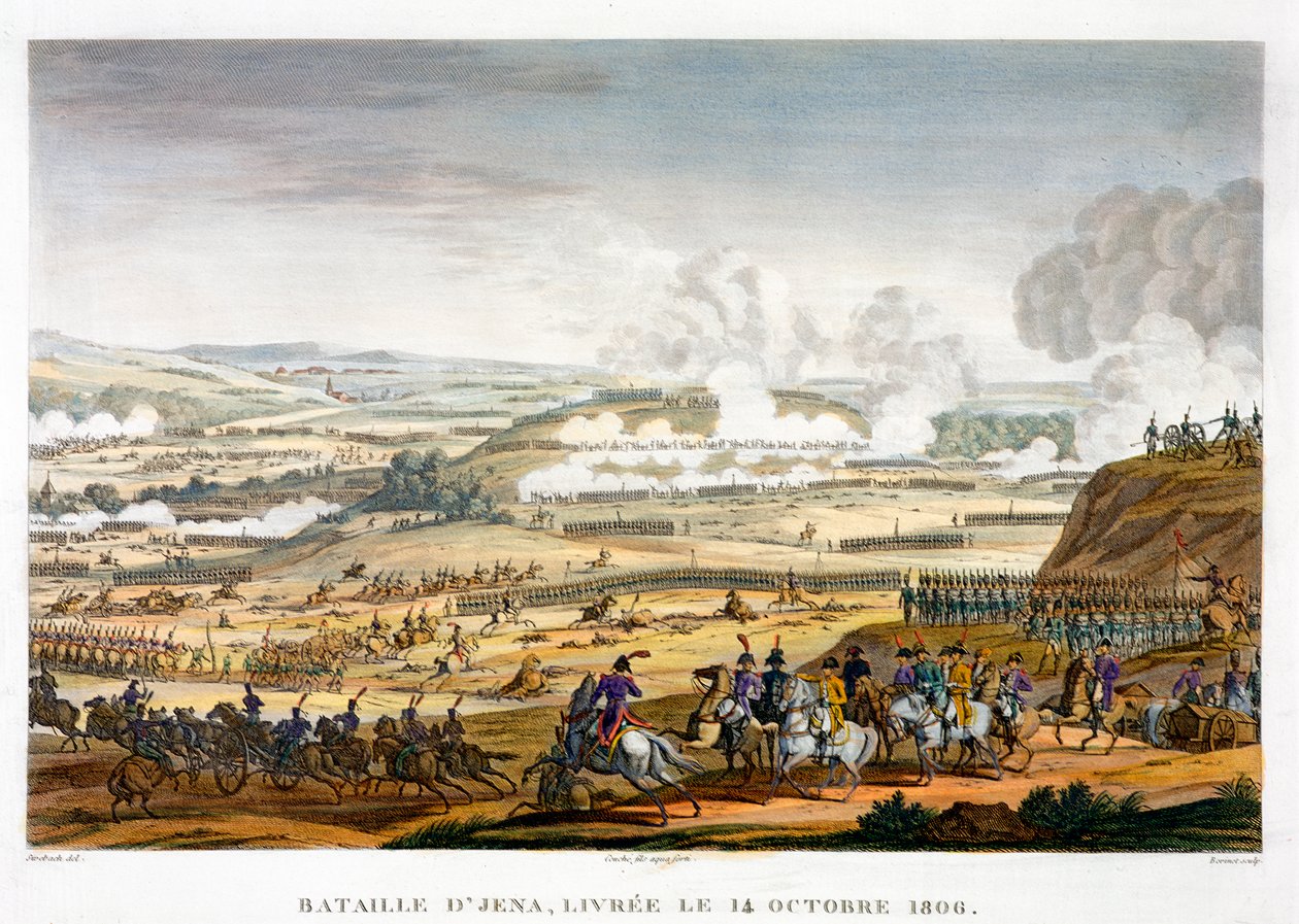 Slaget vid Jena, Tyskland, 14 oktober 1806 av Edme Bovinet
