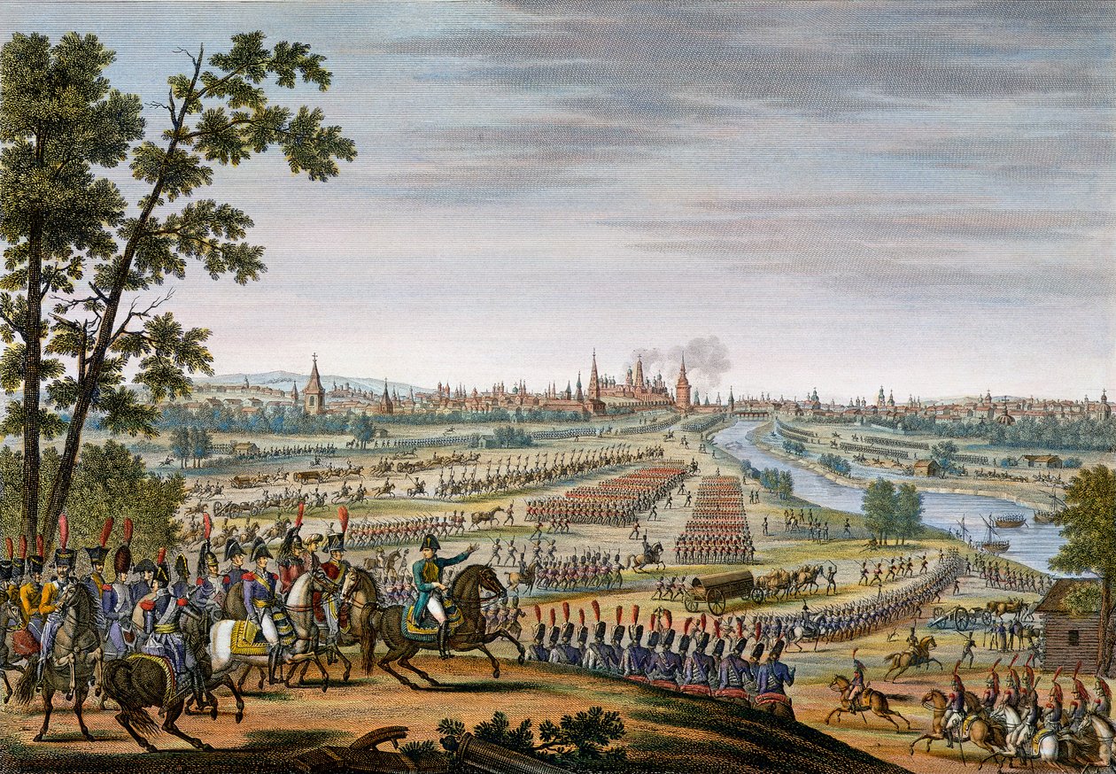 Fransmännens intåg i Moskva den 14 september 1812 av Edme Bovinet