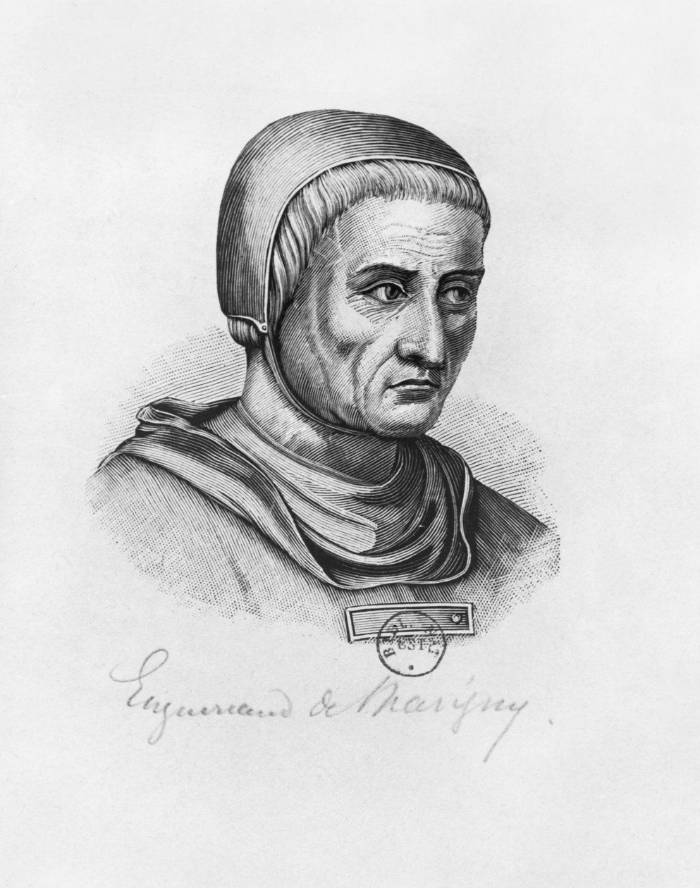Porträtt av Enguerrand de Marigny (svartvitt foto) av Edmond Boulenaz
