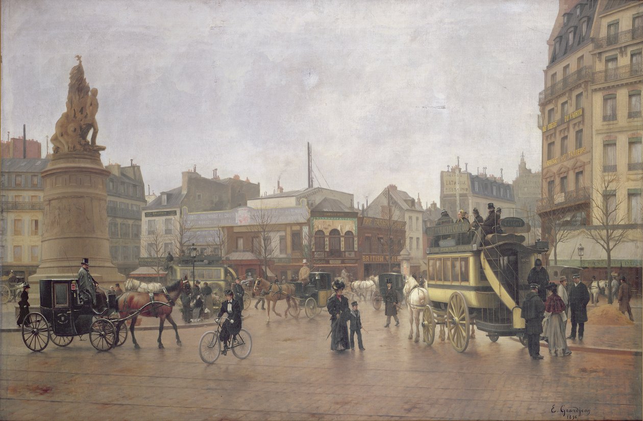 La Place Clichy, Paris, 1896 (se även 485191) av Edmond Georges Grandjean