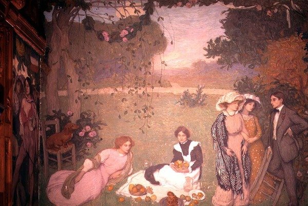 Lunch på gräset av Edmond François Aman Jean