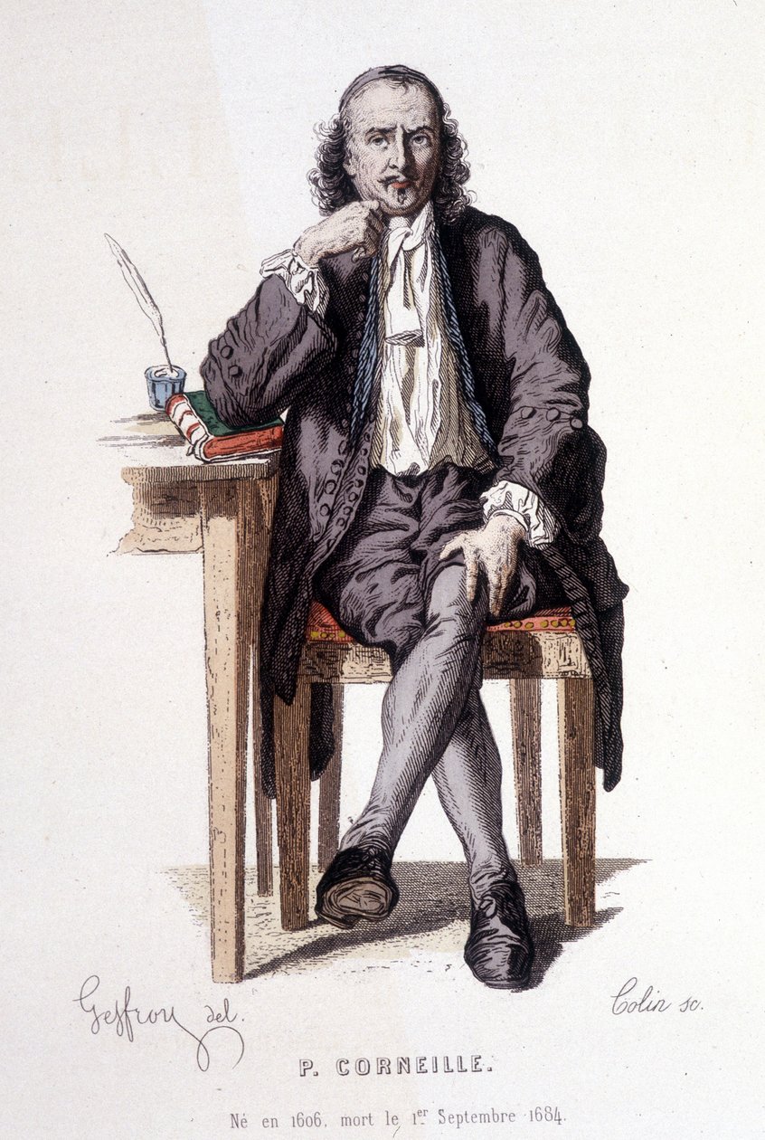 Pierre Corneille (1606/1684) urbenad av Geoffroy. av Edmond Aime Florentin Geffroy