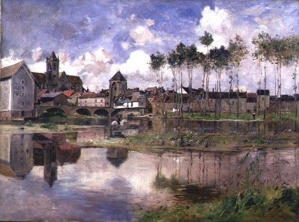 Moret-sur-Loing (olja på duk) av Edmond Charles Yon