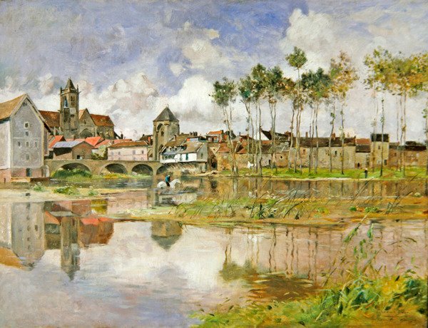 Moret-sur-Loing (olja på duk) av Edmond Charles Yon