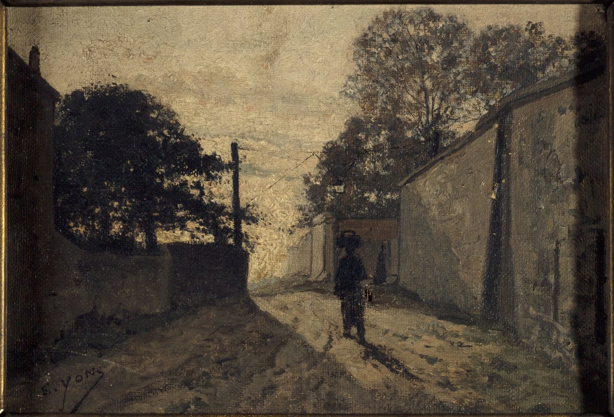 Rue Saint-Vincent i Montmartre, cirka 1865 (olja på duk) av Edmond Charles Yon