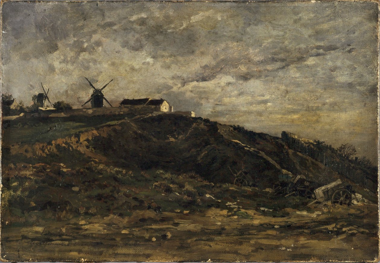 Väderkvarnarna i Montmartre; norra sidan av Edmond Charles Yon