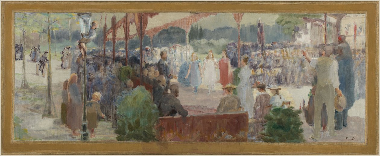 Skiss till Maisons-Alforts kommunhus: Hommage au mérite, mellan 1893 och 1895 (olja på duk) av Edmond Debon