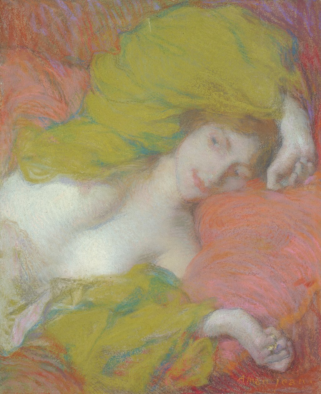 Idleness, ca 1895 (pastell på papper) av Edmond François Aman Jean