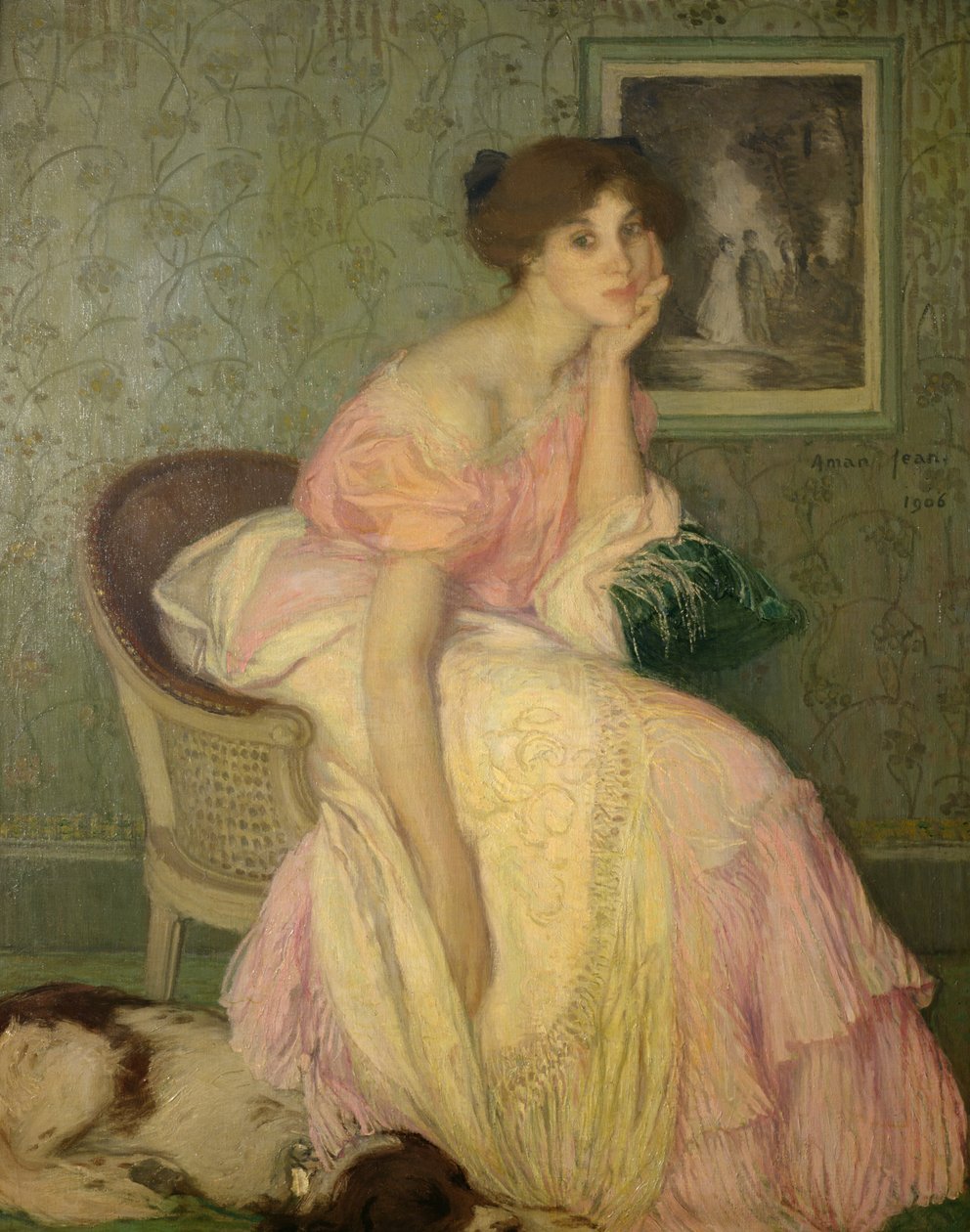 Porträtt av en ung flicka av Edmond François Aman Jean