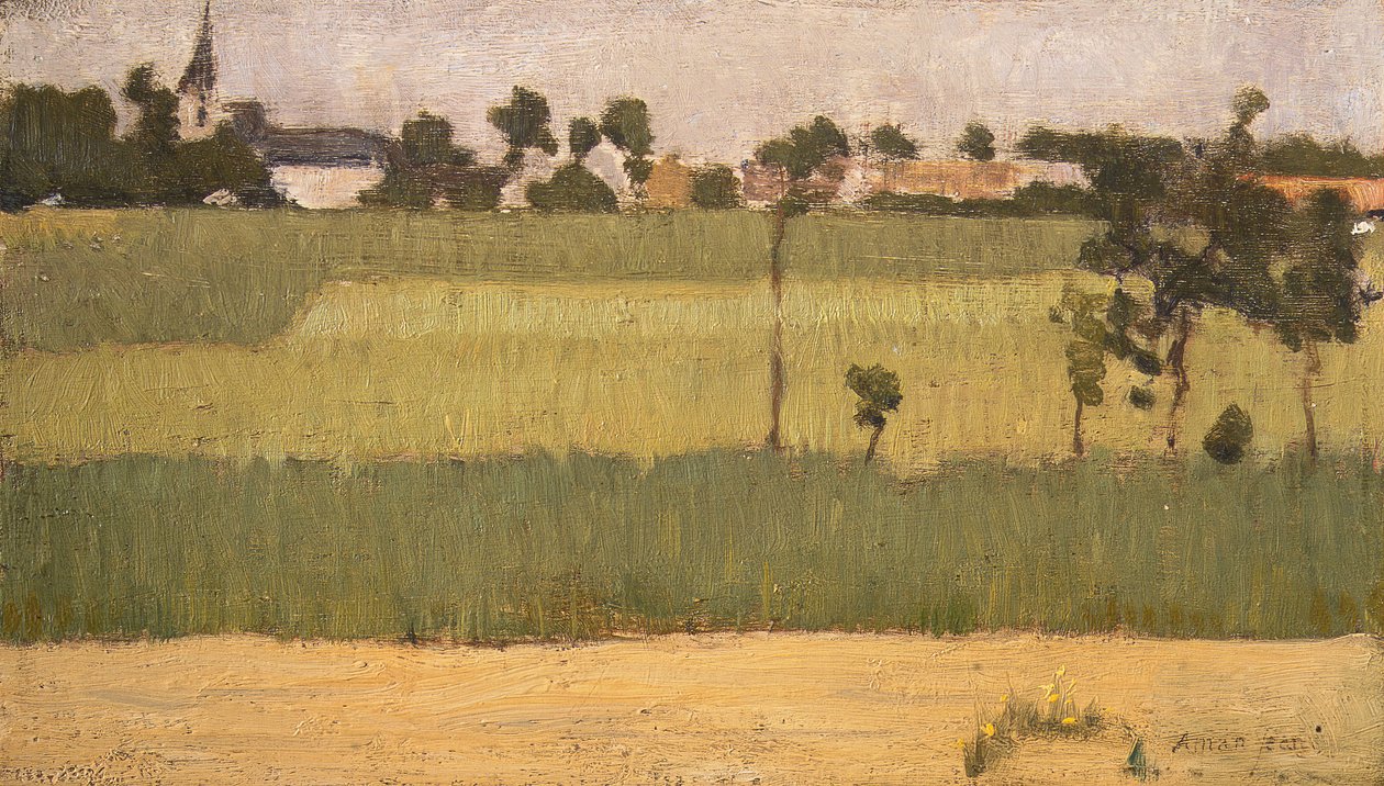 The Outskirts of a Village, ca. 1880. av Edmond François Aman Jean