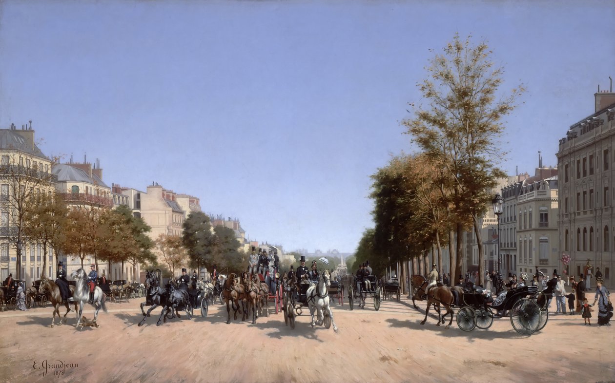 Utsikt över Champs-Elysees från Place de l