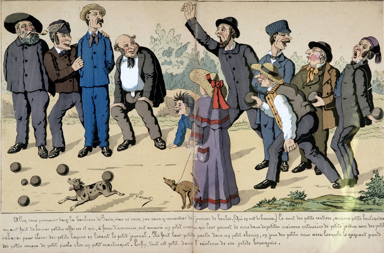 Små borgerliga spelbollar - Social tecknad film av Lavrate. av Edmond Lavrate