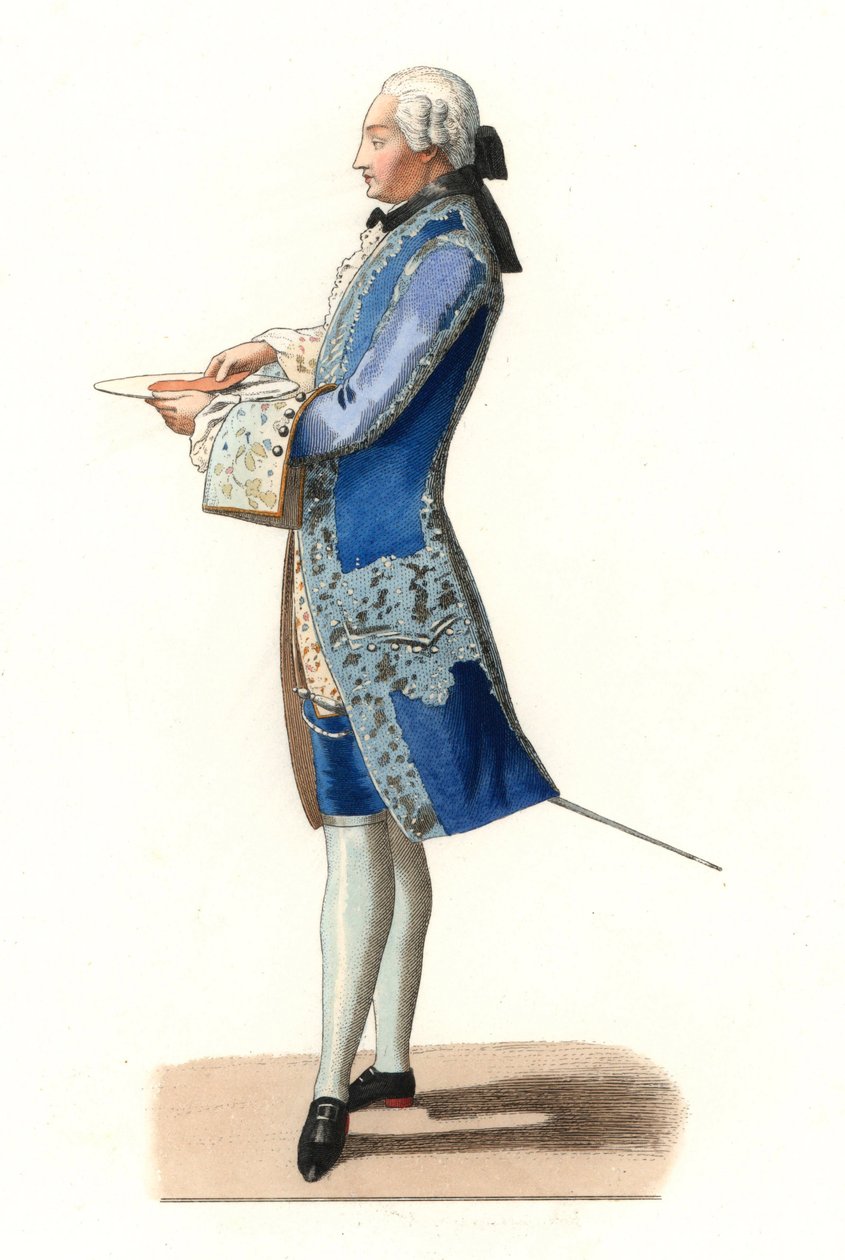 Charles Rosalie de Rohan Chabot (1740-1813), greve av Jarnac, efter en målning från 1777 av Olivier - Litografi från en illustration av Edmond Lechevallier-Chevignard (1825-1902), från "Costumes historiques des 16e" av Edmond Lechevallier Chevignard