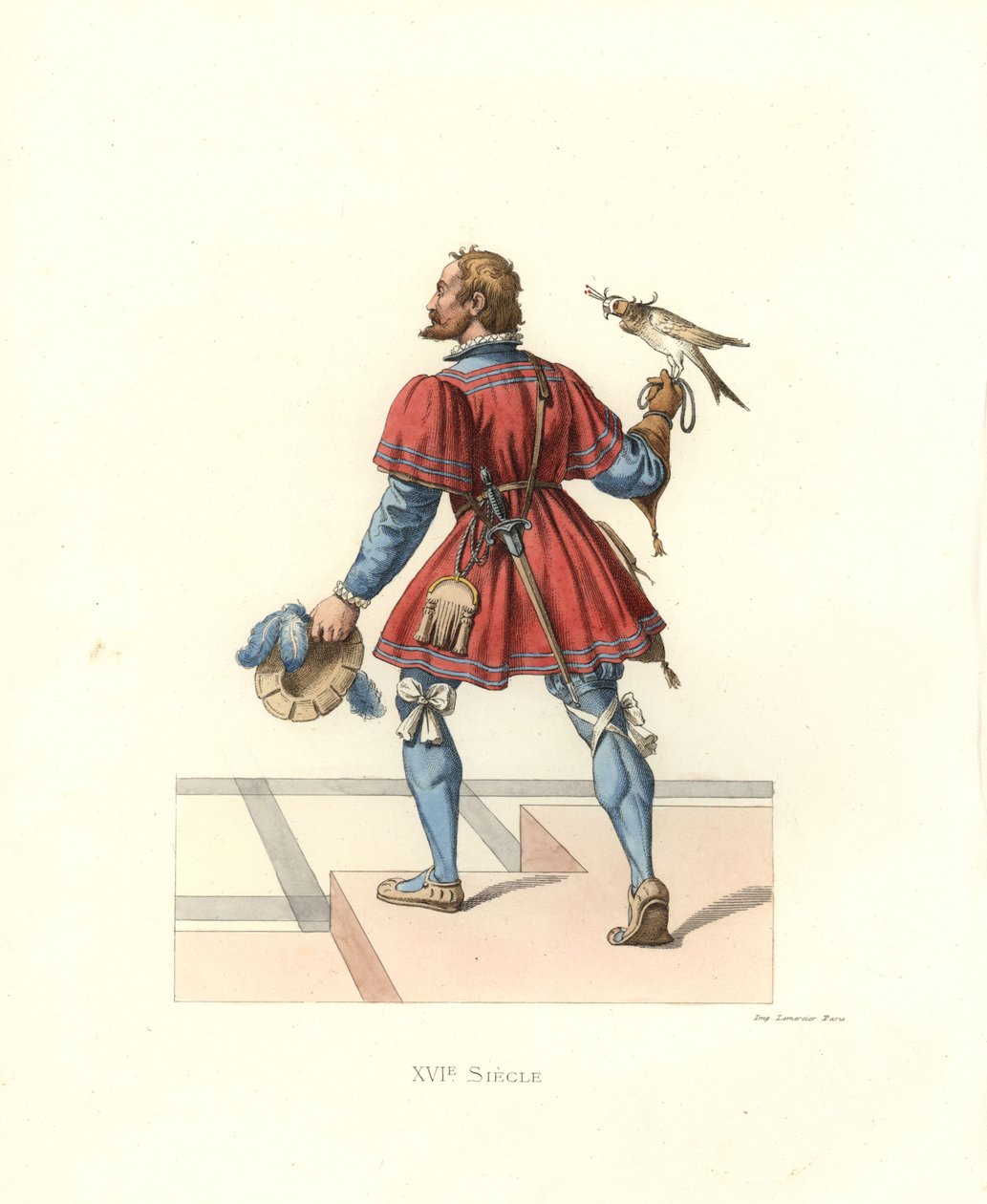 Falconer till Franciskus I av Edmond Lechevallier Chevignard