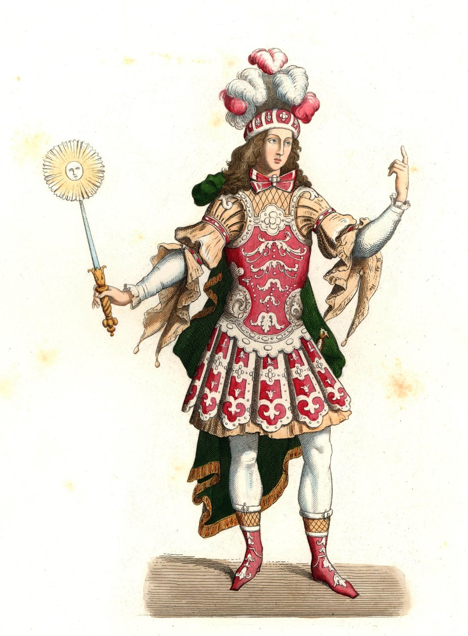 Ludvig XIV av Frankrike, solkungen (1638-1715), i dansdräkt av Edmond Lechevallier Chevignard
