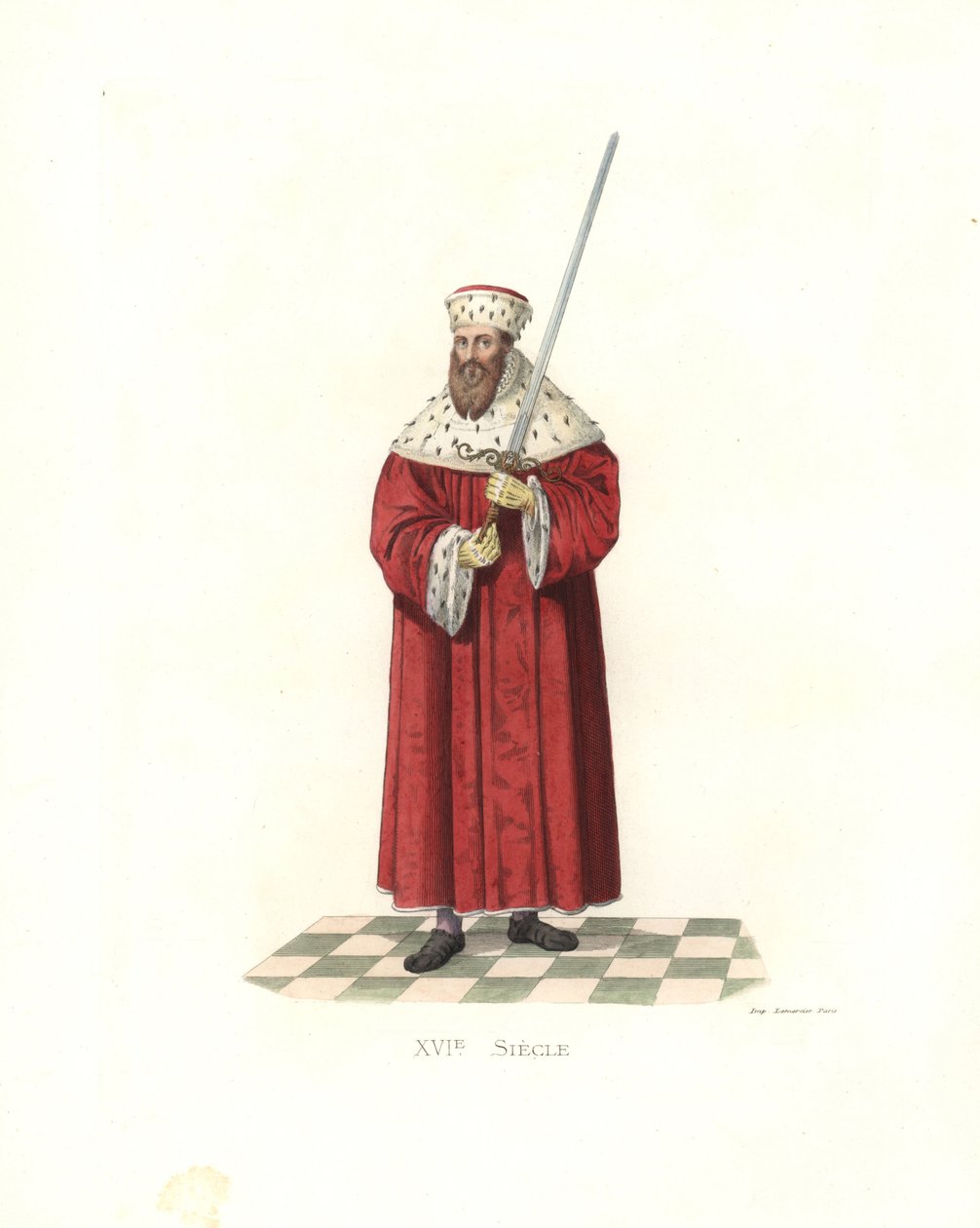 Maurice the Brave, kurfurst av Sachsen (1521-1553) av Edmond Lechevallier Chevignard