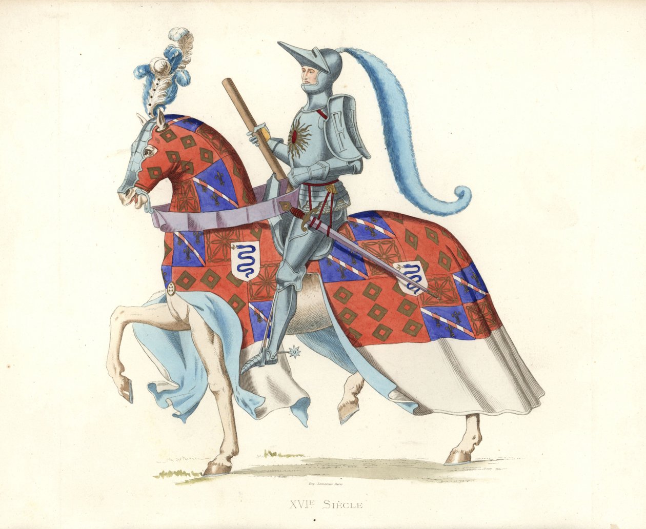 Pierre, Viscount of Rohan (1451-1513) (illustration) av Edmond Lechevallier Chevignard