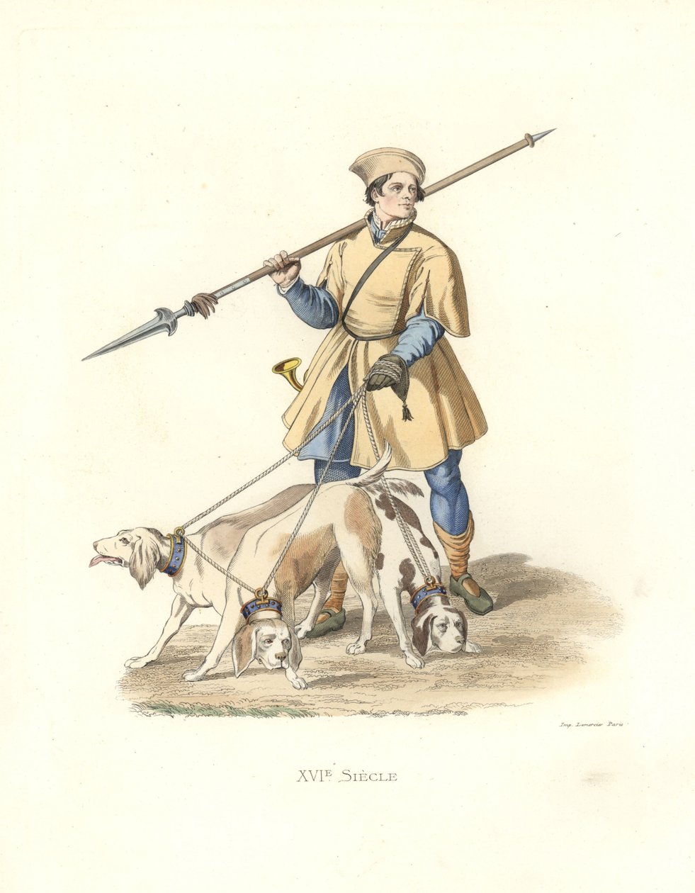 Betjänt till hundarna under Francis I av Edmond Lechevallier Chevignard