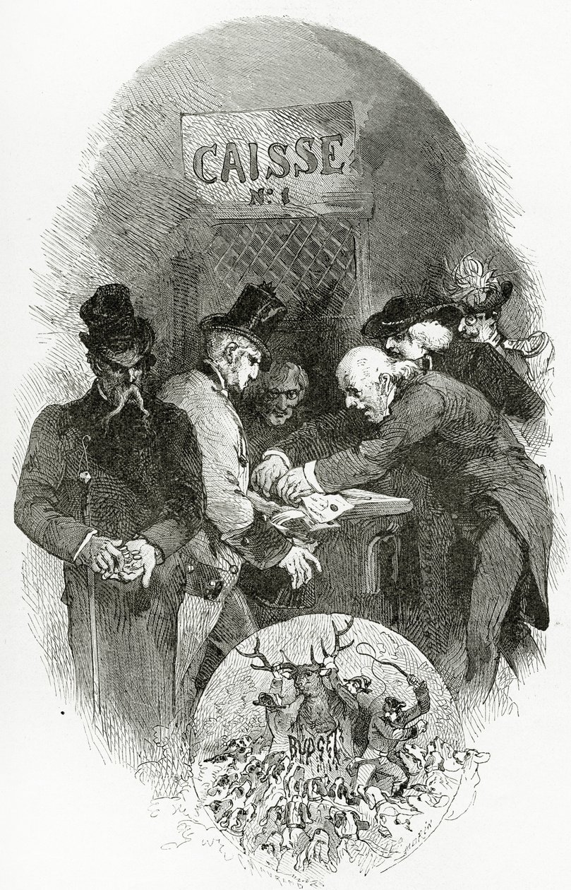 Emargement - illustration fra Napoléon le Petit, 1800-tallet (bw gravering) sverige av Edmond Morin