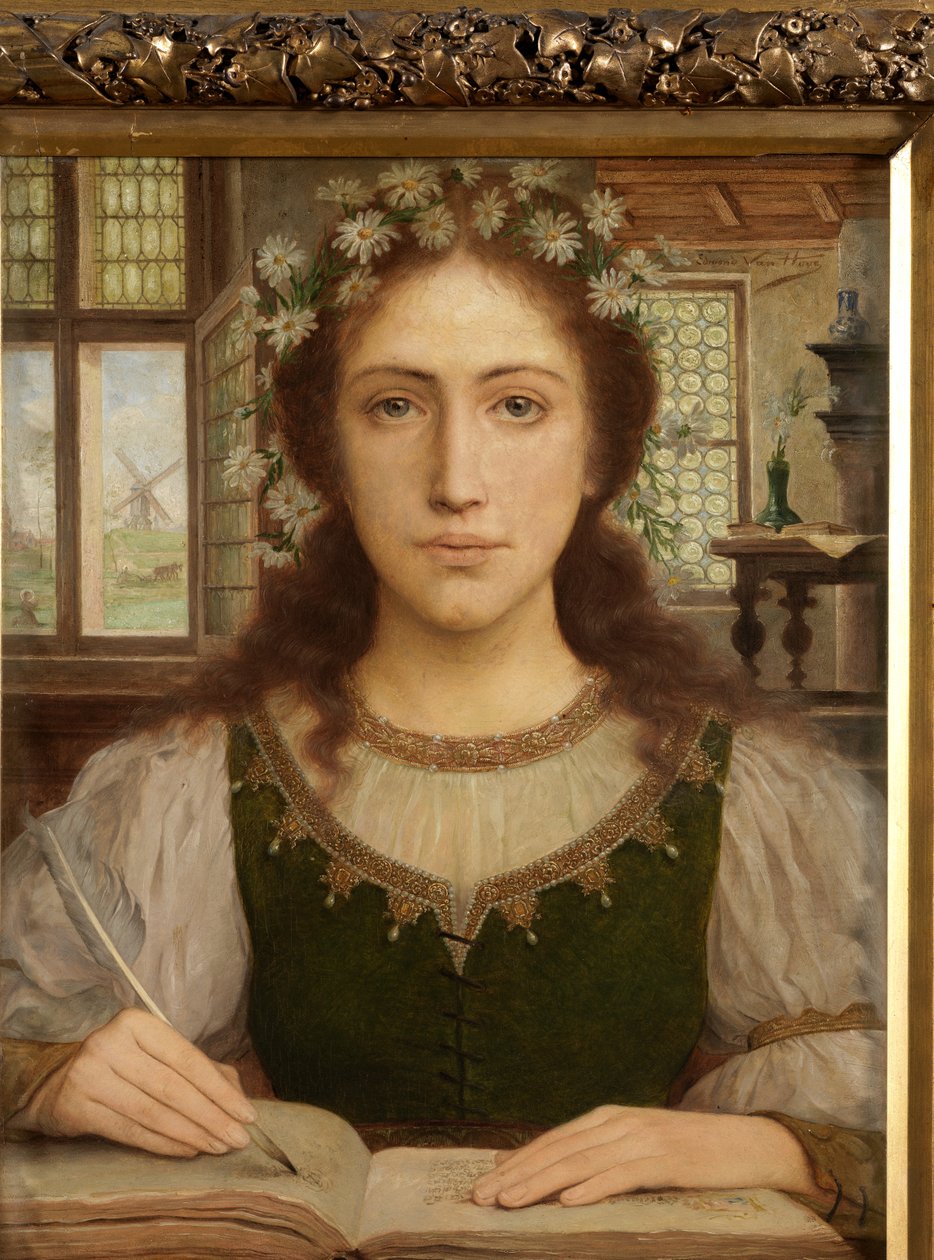 Detalj av legend, från Historia - Tid - Legend av Edmond Theodor van Hove