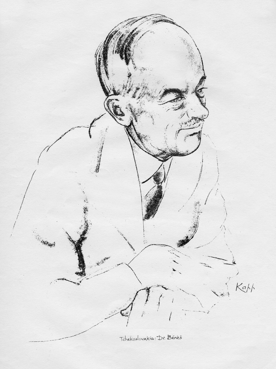 Dr Edvard Benes, tjeckoslovakisk statsman, 1935. av Edmond Xavier Kapp