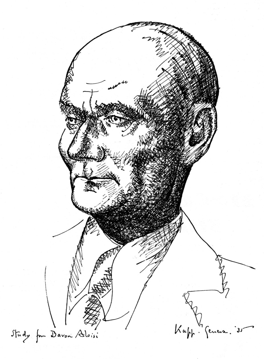 Studie för baron Aloisi, italiensk statsman, 1935 av Edmond Xavier Kapp