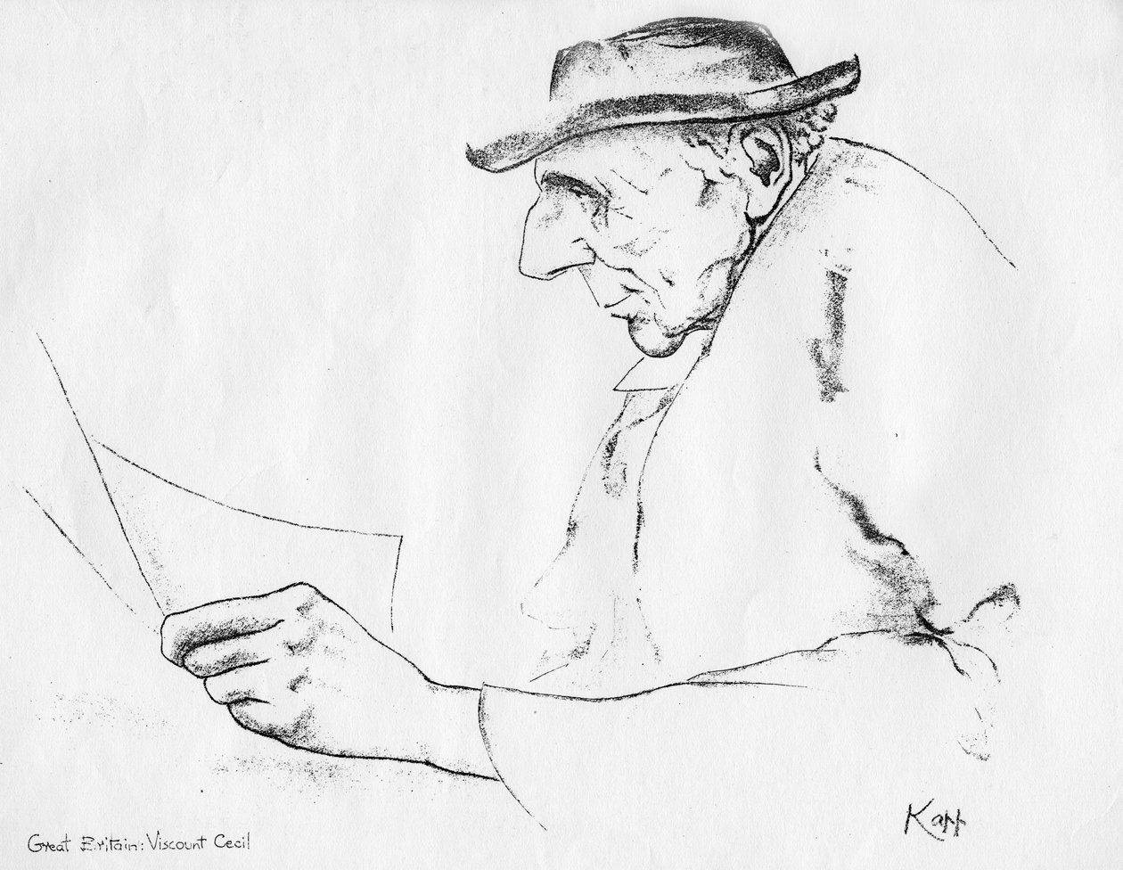 Viscount Cecil, brittisk statsman, 1935 av Edmond Xavier Kapp