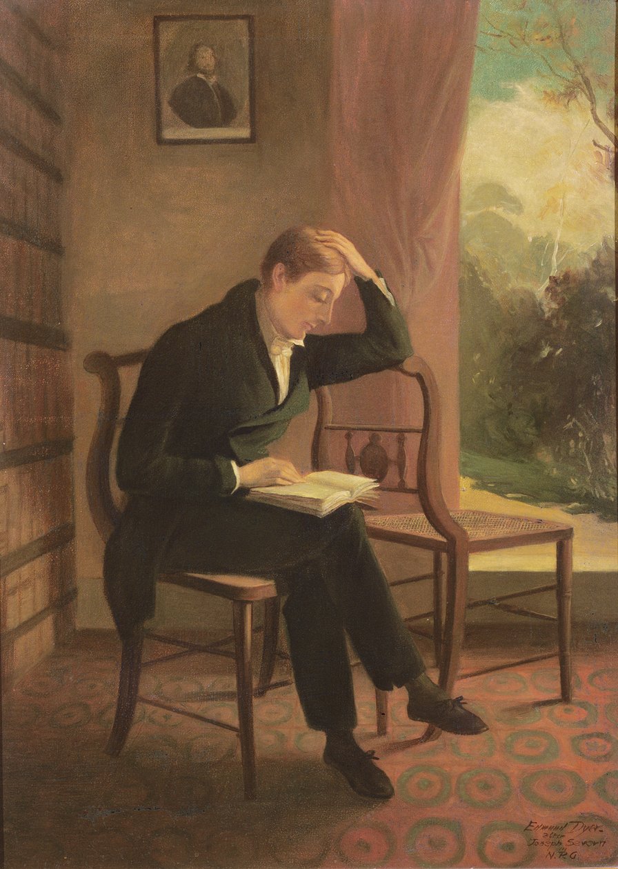 Keats på Wentworth Place, efter en målning av Joseph Severn (1793-1879), 1933 av Edmund Dyer