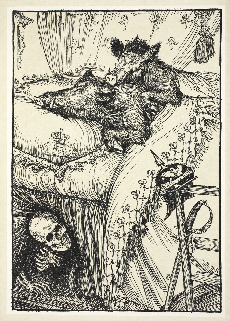 Den belgiska sängen, illustration från Kaiser