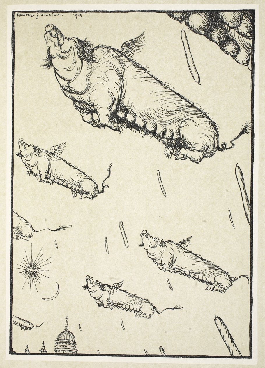 When the Pigs begin to Fly (Die Blutwurst), illustration från The Kaiser